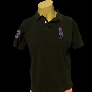 Ralph Lauren polo shirt black and purple